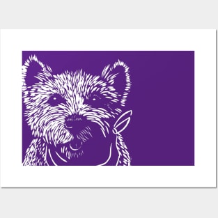 Terrier with scarf Posters and Art